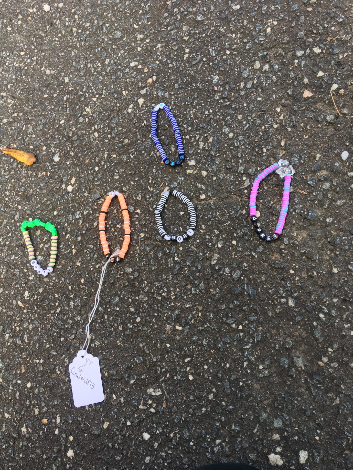 Green, Yellow & Pink Clay Bracelet