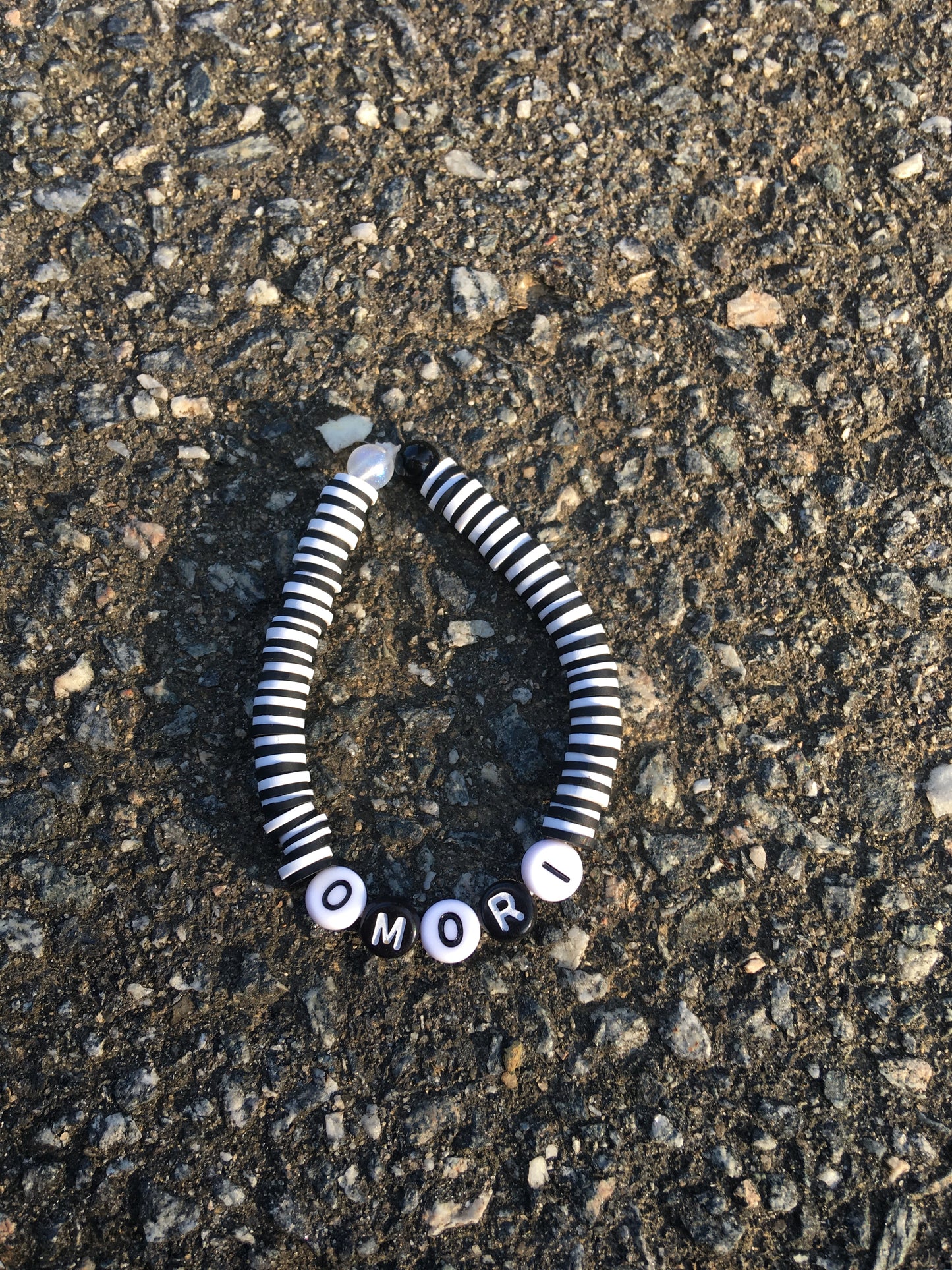 Black & White Clay Bracelet