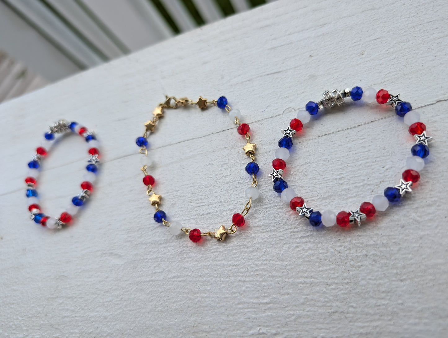 Silver Star Patriotic Bracelet