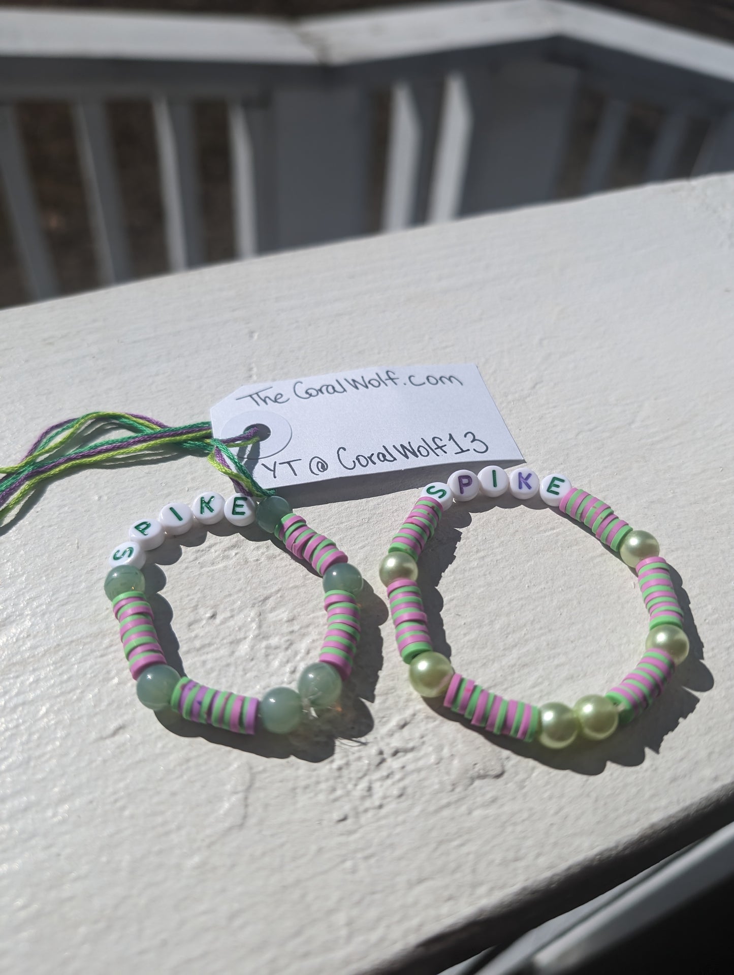 S.P.I.K.E. Custom Letter in Green Bracelet