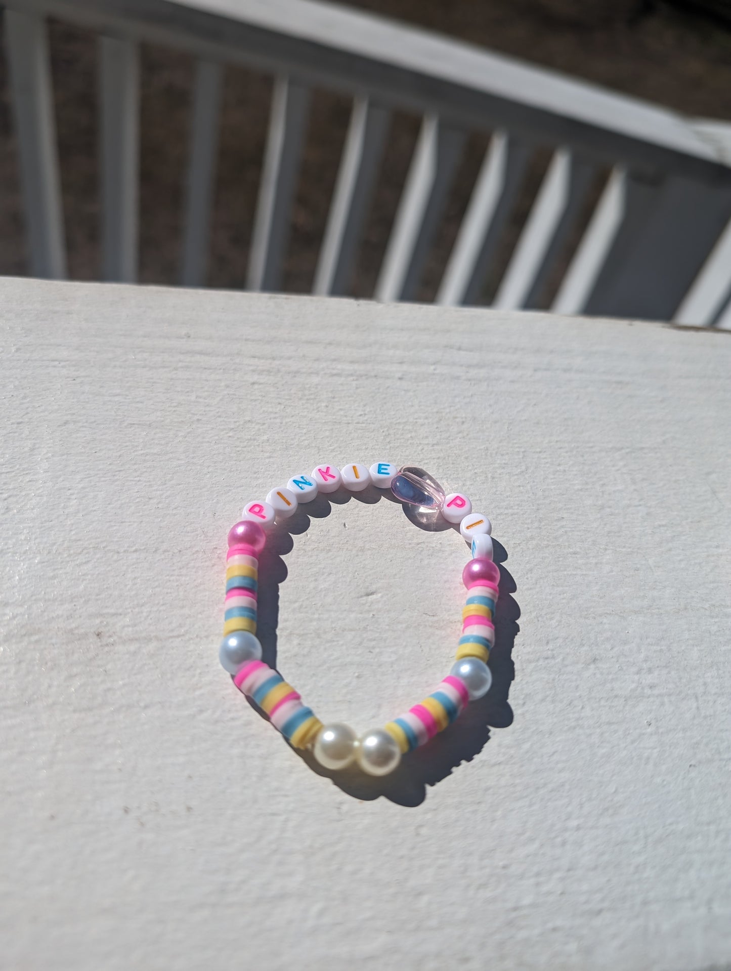 Heartfelt ♥︎ Multi-Colored P.I.N.K.Y.P.I.E. Custom Letter Bracelet