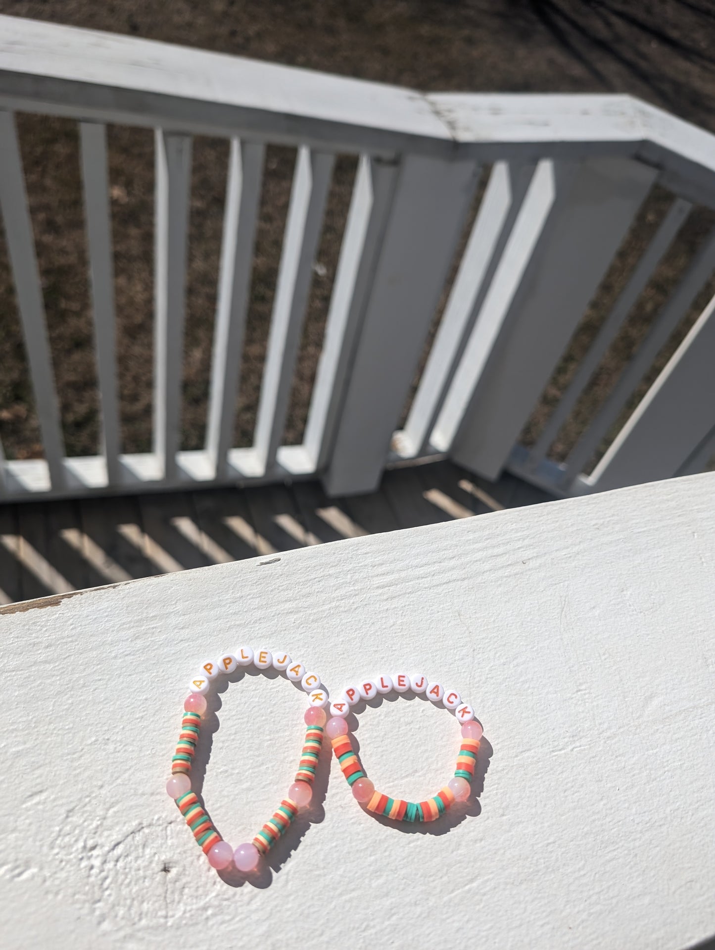 Harvest Festival “A.P.P.L.E.J.A.C.K.” In Orange Custom Letter Bracelet