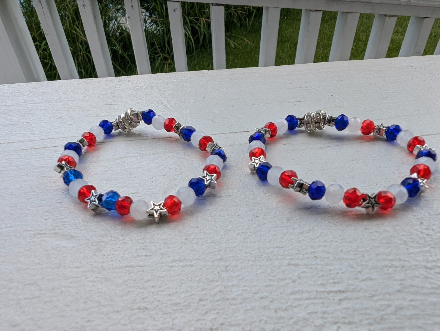 Silver Star Patriotic Bracelet