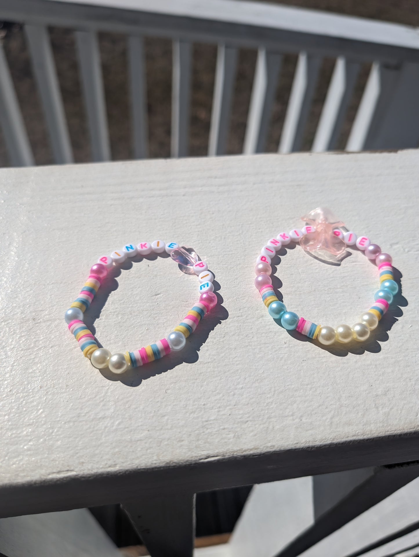 Heartfelt ♥︎ Multi-Colored P.I.N.K.Y.P.I.E. Custom Letter Bracelet