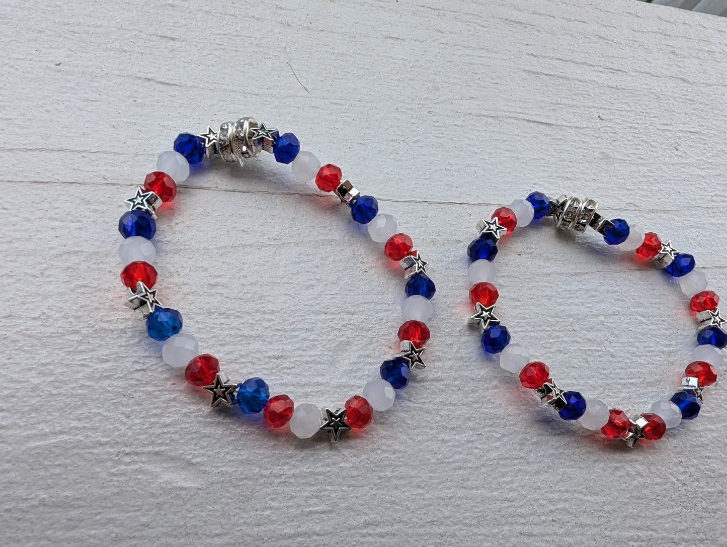 Silver Star Patriotic Bracelet