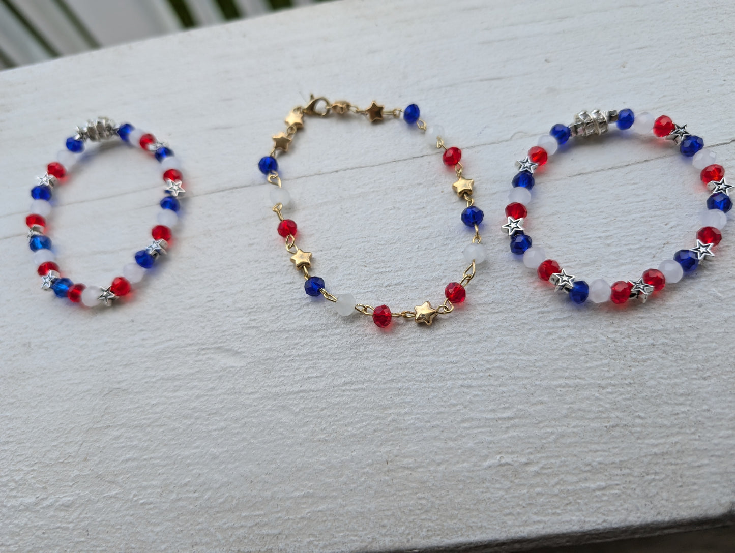 Red, White, & Blue w/ Gold Stars