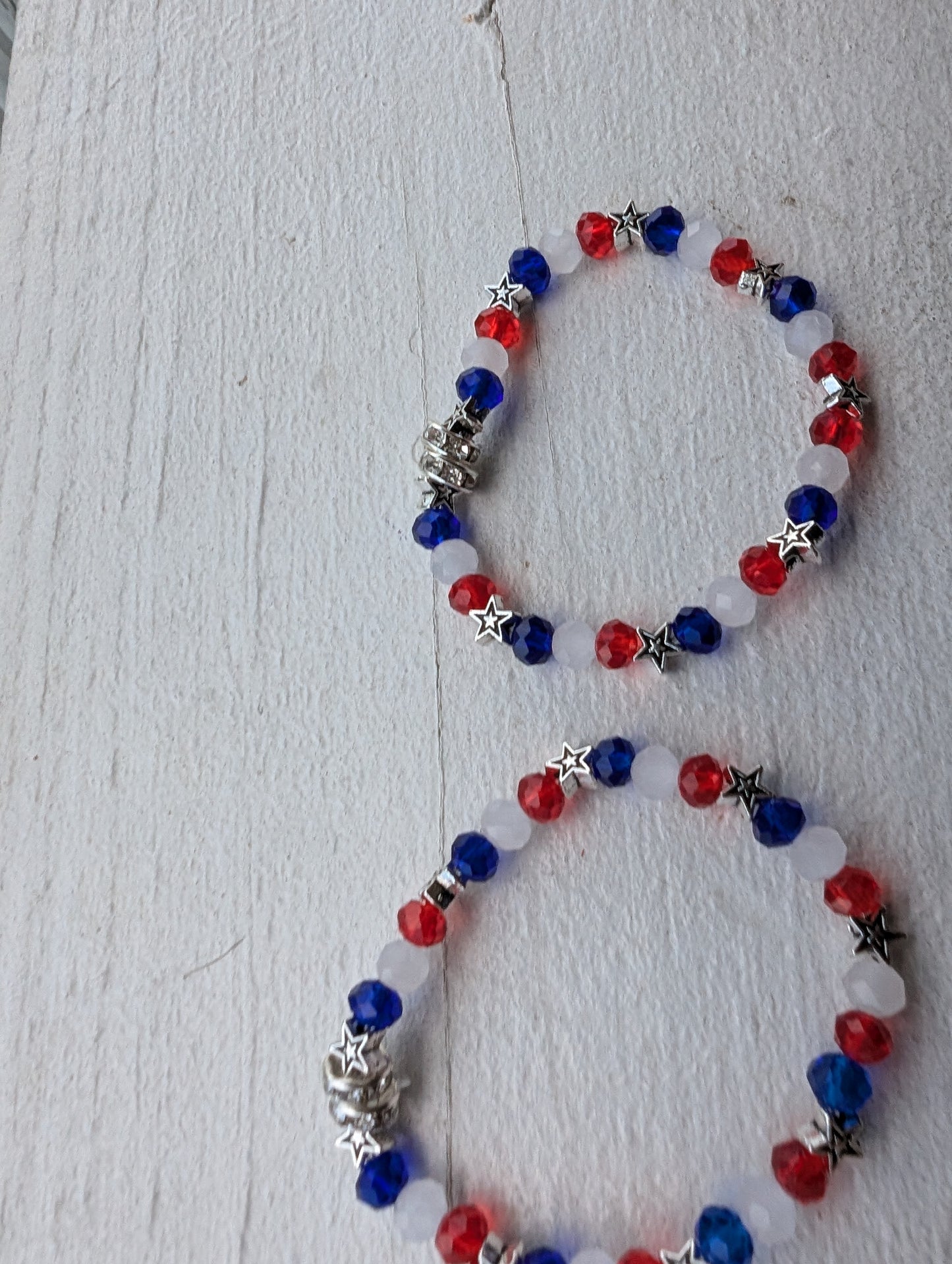 Silver Star Patriotic Bracelet